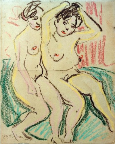 Deux nus assis - Ernst Ludwig Kirchner